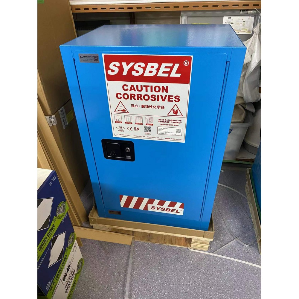 Sysbel Ce And Fm Approved Gal Weakly Corrosive Liquid Safety Storage Cabinet Gal L